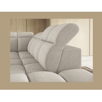 Canapé d’angle électrique RONDA 4 places beige – angle droit 