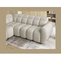 Canapé d’angle électrique RONDA 4 places beige – angle gauche 
