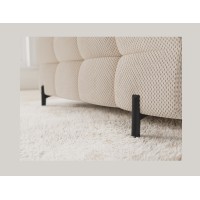 Canapé panoramique convertible FACTORY 3 places beige – angle droit avec coffre – version 2 