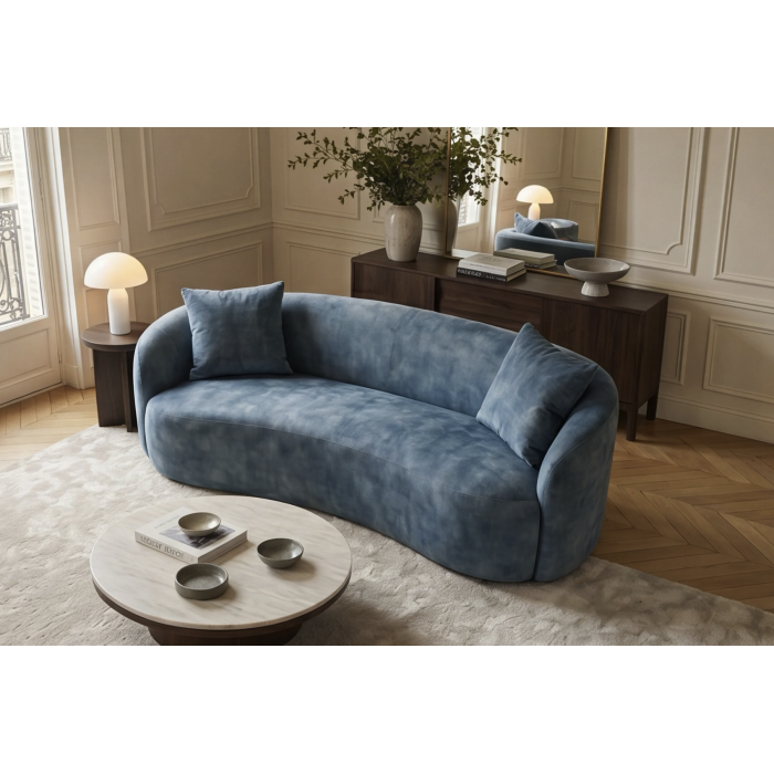 Canapé NYJY bleu vu de haut