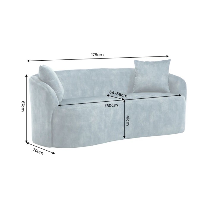Canapé NYJY bleu dimensions