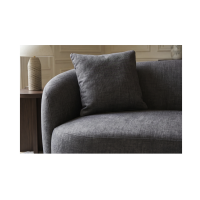 Canapé droit NYJY 2 places en velours – Gris graphite – 178 x 67 x 70 cm
