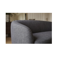 Canapé droit NYJY 2 places en velours – Gris graphite – 178 x 67 x 70 cm