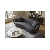 Canapé droit NYJY 2 places en velours – Gris graphite – 178 x 67 x 70 cm