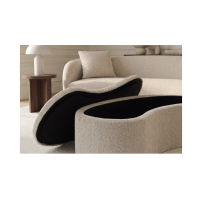 Pouf NYJY champagne avec coffre ouvert