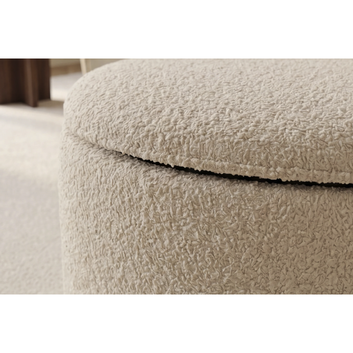 Zoom sur la texture du pouf NYJY champagne