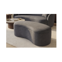 Pouf coffre NYJY en velours – Gris graphite – 120 x 40 x 50 cm