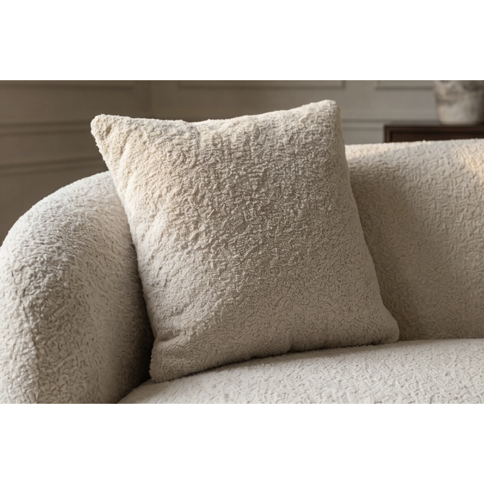 Zoom sur le coussin du canapé NYJY champagne