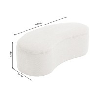 Pouf NYJY champagne sur fond blanc dimensions