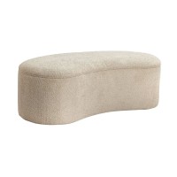 Pouf NYJY champagne sur fond blanc