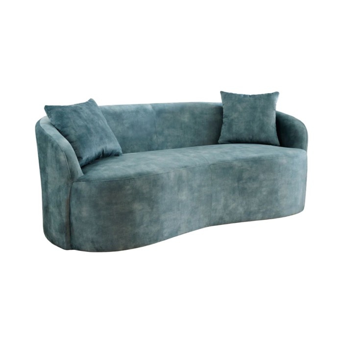 Canapé bleu NYJY sur fond blanc