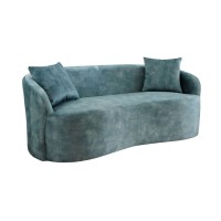 Canapé bleu NYJY sur fond blanc
