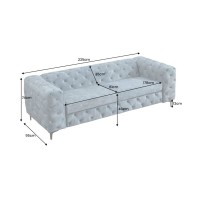 Canapé VELENA bleu dimensions