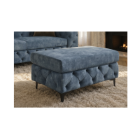 Pouf VELENA bleu vu de face