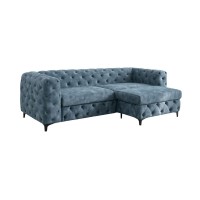 Canapé et pouf VELENA bleu