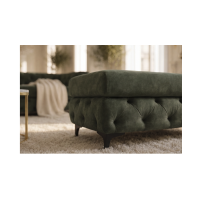 Pouf VELENA vert foncé vu de côté
