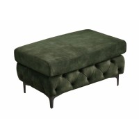Pouf VELENA vert foncé sur fond blanc
