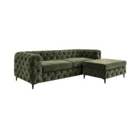 Canapé et pouf VELENA vert foncé