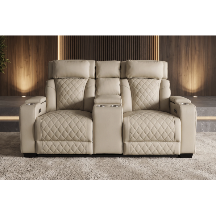 Canapé relax DOMUS beige vu de face