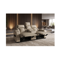 Canapé relax DOMUS beige avec les jambières relevées