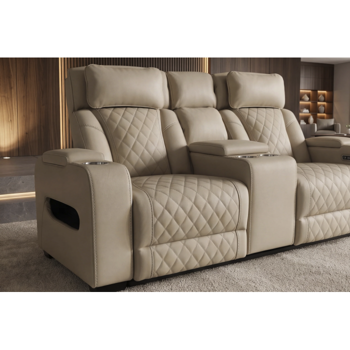 Canapé relax DOMUS beige vu de côté