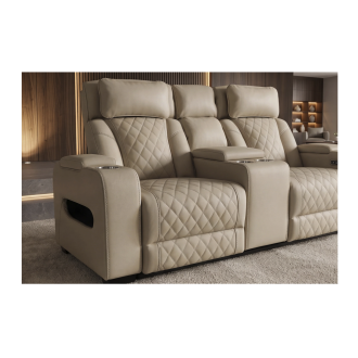 Canapé relax DOMUS beige vu de côté