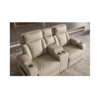 Canapé relax DOMUS beige vu de haut et de côté