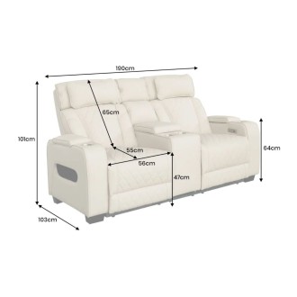 Canapé relax DOMUS beige dimensions