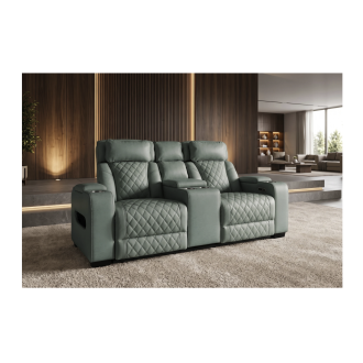 Canapé cinéma relax DOMUS 2 plaatsen in kunstleer - Muntgroen - 190 x 101 x 103 cm