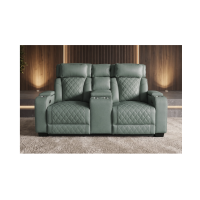 Canapé relax DOMUS 2 places en similicuir – Vert menthe – 190 x 101 x 103 cm