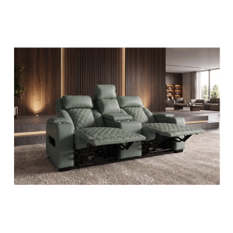 Canapé cinéma relax DOMUS 2 plaatsen in kunstleer - Muntgroen - 190 x 101 x 103 cm