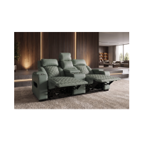 Canapé relax DOMUS 2 places en similicuir – Vert menthe – 190 x 101 x 103 cm