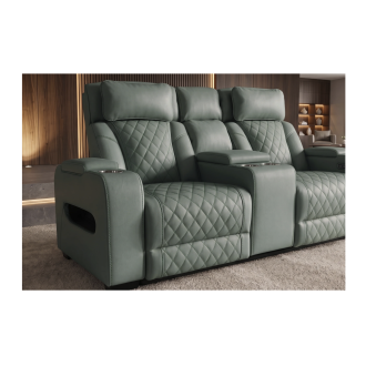 Canapé cinéma relax DOMUS 2 plaatsen in kunstleer - Muntgroen - 190 x 101 x 103 cm
