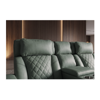 Canapé cinéma relax DOMUS 2 plaatsen in kunstleer - Muntgroen - 190 x 101 x 103 cm