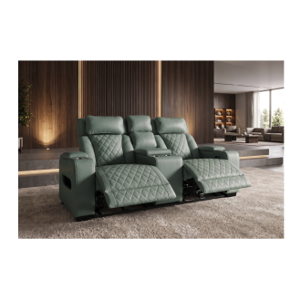 Canapé cinéma relax DOMUS 2 plaatsen in kunstleer - Muntgroen - 190 x 101 x 103 cm