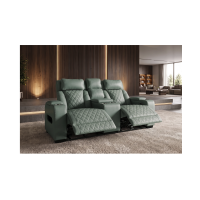Canapé relax DOMUS vert avec jambières semi relevées