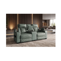 Canapé relax DOMUS 2 places en similicuir – Vert menthe – 190 x 101 x 103 cm