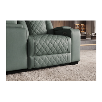 Canapé cinéma relax DOMUS 2 plaatsen in kunstleer - Muntgroen - 190 x 101 x 103 cm