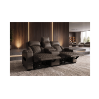 Canapé relax électrique DOMUS 2 places en similicuir – Marron chocolat – 190 x 101 x 103 cm
