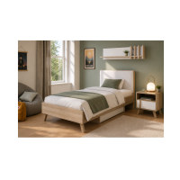 Wandrekken MALMO 100 cm kleur sonoma eik en wit