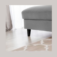 Canapé d'angle convertible gris angle gauche 4 places FABLE 