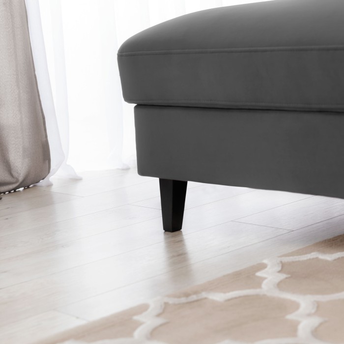 Canapé d'angle convertible gris foncé angle gauche 4 places FABLE 