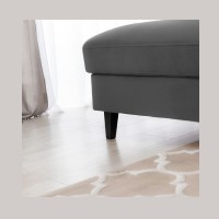 Canapé d'angle convertible gris foncé angle gauche 4 places FABLE 