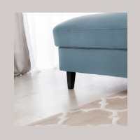 Canapé d'angle convertible bleu angle gauche 4 places FABLE 
