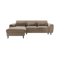 Canapé d'angle convertible marron angle gauche 4 places FABLE 