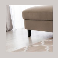 Canapé d'angle convertible marron angle gauche 4 places FABLE 