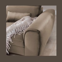 Canapé d'angle convertible marron angle gauche 4 places FABLE 