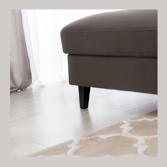 Canapé d'angle convertible chocolat angle gauche 4 places FABLE 