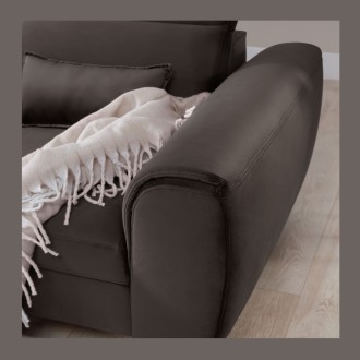Canapé d'angle convertible chocolat angle gauche 4 places FABLE 