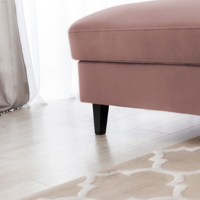 Canapé d'angle convertible rose angle gauche 4 places FABLE 